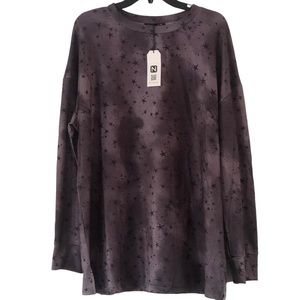 Noracora Celestial Starry Night Galaxy Long Sleeve Shirt Lightweight Sweatshirt